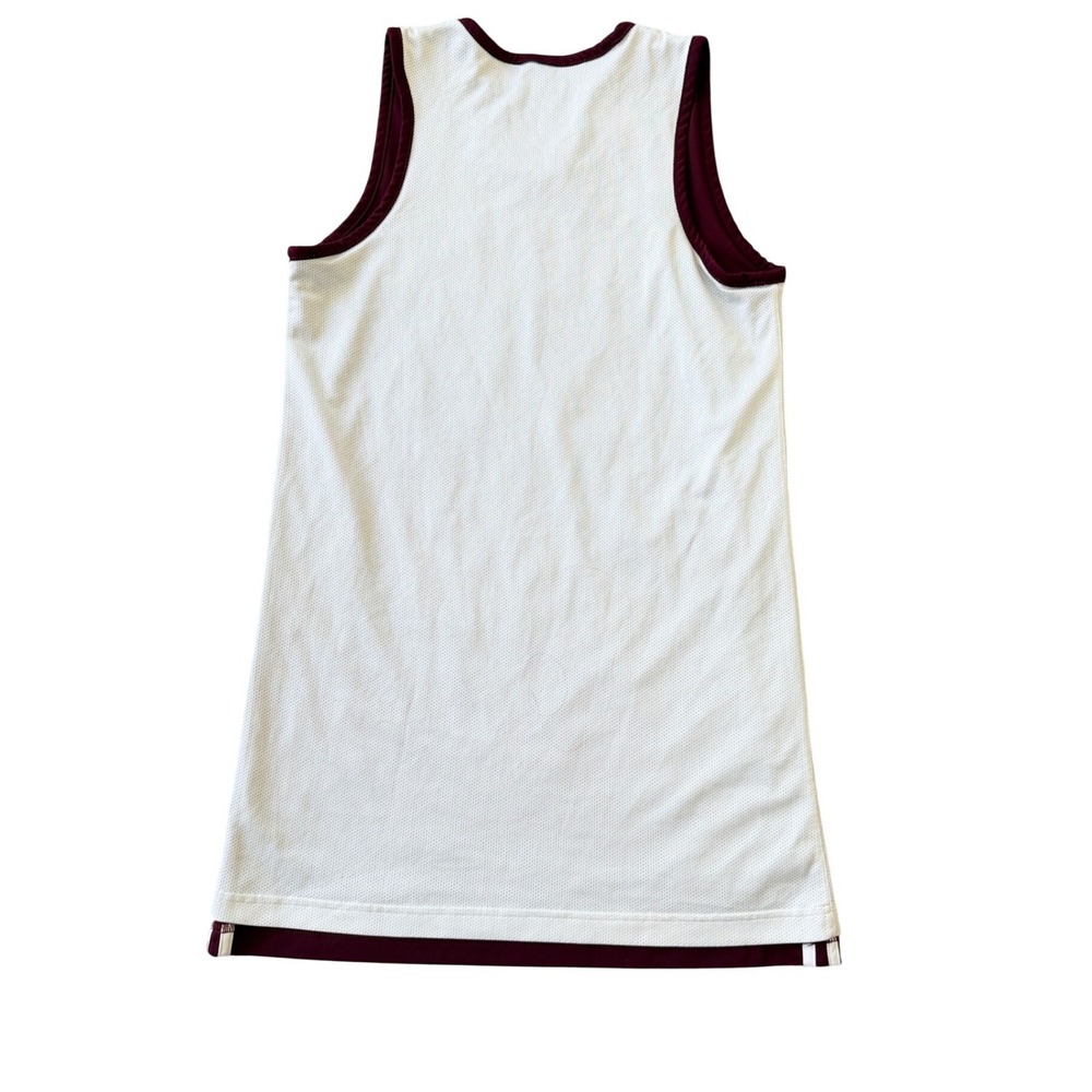 Adidas Reversible Basketball Jersey Mini Dress Maroon White Climalite Streetwear - Picture 8 of 13